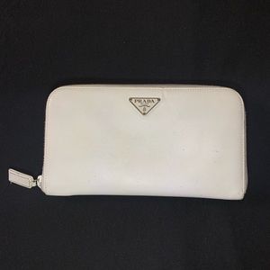Authentic Prada Leather Wallet - white